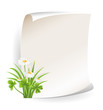 Paper banner with flower