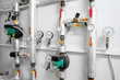 heating system industrial water pipeline in a boiler room