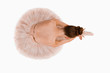 Overhead view of sitting ballerina Overhead view of sitting ballerina