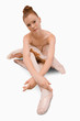 Ballerina sitting on the ground Ballerina sitting on the ground
