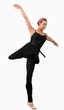 Female dancer standing on one foot Female dancer standing on one foot