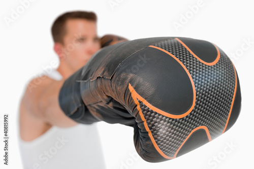 Photo: Close up of boxers fist Close up of boxers fist