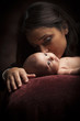 Attractive Ethnic Woman with Her Newborn Baby