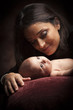 Attractive Ethnic Woman with Her Newborn Baby