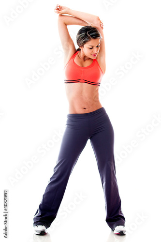 Photo: Woman stretching her arm Woman stretching her arm