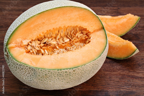 Photo: Fresh Cantaloupe or Muskmelon Fresh Cantaloupe or Muskmelon