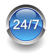 24/7 customer service blue button 24/7 customer service blue button