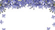 blue lilac flower frame