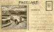 Vintage Empty Blank Motor Car Postcard Template