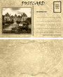 Vintage Empty Blank Motor Car Postcard Template Front Back