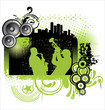 Grunge jazz music background