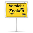 Hinweisschild Zecken