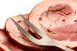slices of pork on a plate slices of pork on a plate