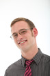 Portrait of smiling man with glasses