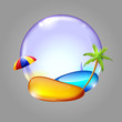 Abstract background with beach and place for text