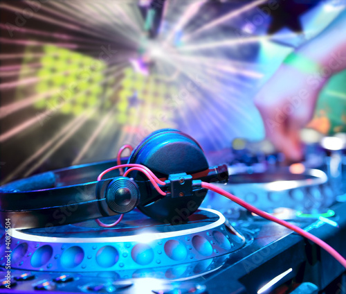 Photo: Dj mixes the track Dj mixes the track