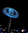Neon Restaurant Sign. 3D image Neon Restaurant Sign. 3D image