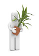 3d person hold pot with plant