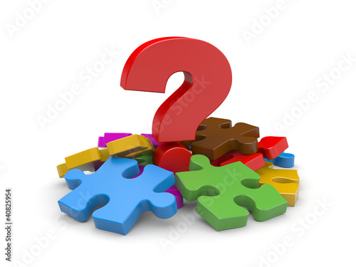 Illustration: Question with puzzles Question with puzzles