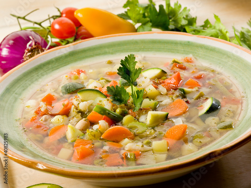 Photo: soup vegetable with ingredients soup vegetable with ingredients