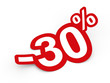 Percent sticker 3d render illustration