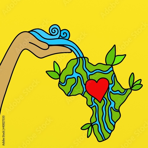 Illustration: acqua per l'africa acqua per l'africa