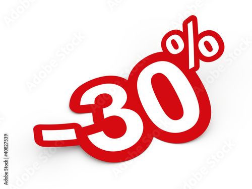 Illustration: Percent sticker 3d render illustration Percent sticker 3d render illustration