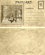 Vintage Empty Blank Motor Car Postcard Template Front Back