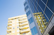 windows and balconies of modern residential buildings windows and balconies of modern residential buildings