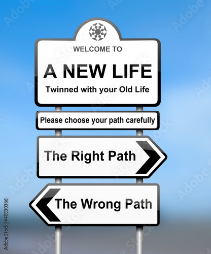 Illustration: Choosing the right path. Choosing the right path.