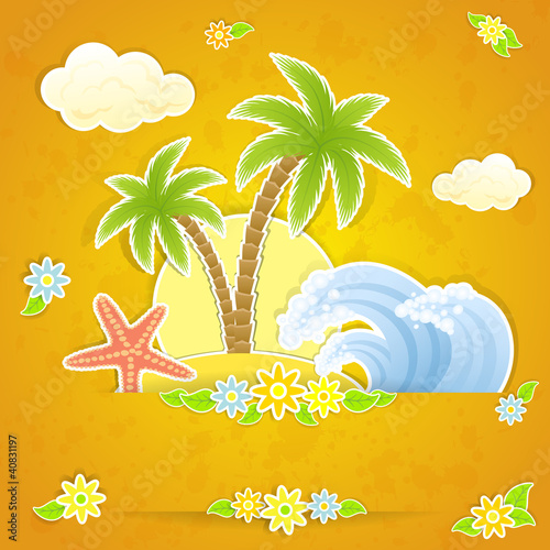 Vektor: Tropical background Tropical background