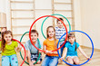 Photo: Kids with hula hoops Kids with hula hoops