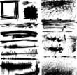 set of grunge paint stains