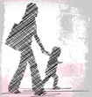 Vector: Mom and daughter. Vector illustration Mom and daughter. Vector illustration