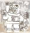Grunge inca icon. Vector illustration