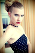 Retro woman posing