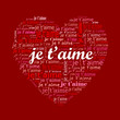 "JE T’AIME" (amour carte saint valentin passion amoureux coeur)