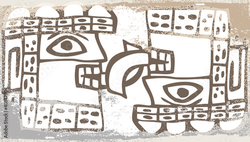 Vector: Grunge inca icon. Vector illustration Grunge inca icon. Vector illustration
