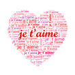 Carte Coeur "JE T’AIME" (amour saint valentin passion amoureux)