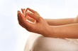 exercising yoga - detail of hand exercising yoga - detail of hand