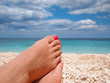 Lazy feet on the beach Lazy feet on the beach