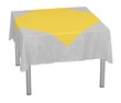 Illustration: 3d render of table with tablecloth 3d render of table with tablecloth