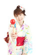Beautiful kimono woman