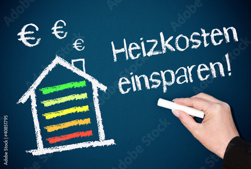 Illustration: Heizkosten einsparen ! Heizkosten einsparen !