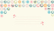 Simple pastel color spring card with hearts