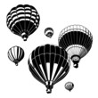 Vector hot air balloons