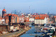 Aerial view na cityscape of Gdansk, Poland.
