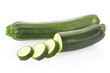 Sliced zucchini on white, clipping path included Sliced zucchini on white, clipping path included