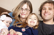 Happy family with a new baby girl. Happy family with a new baby girl.