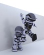 Robot with  business metaphor